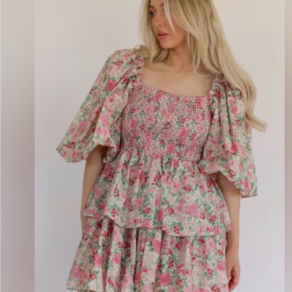 Floral Puff Sleeve Dress